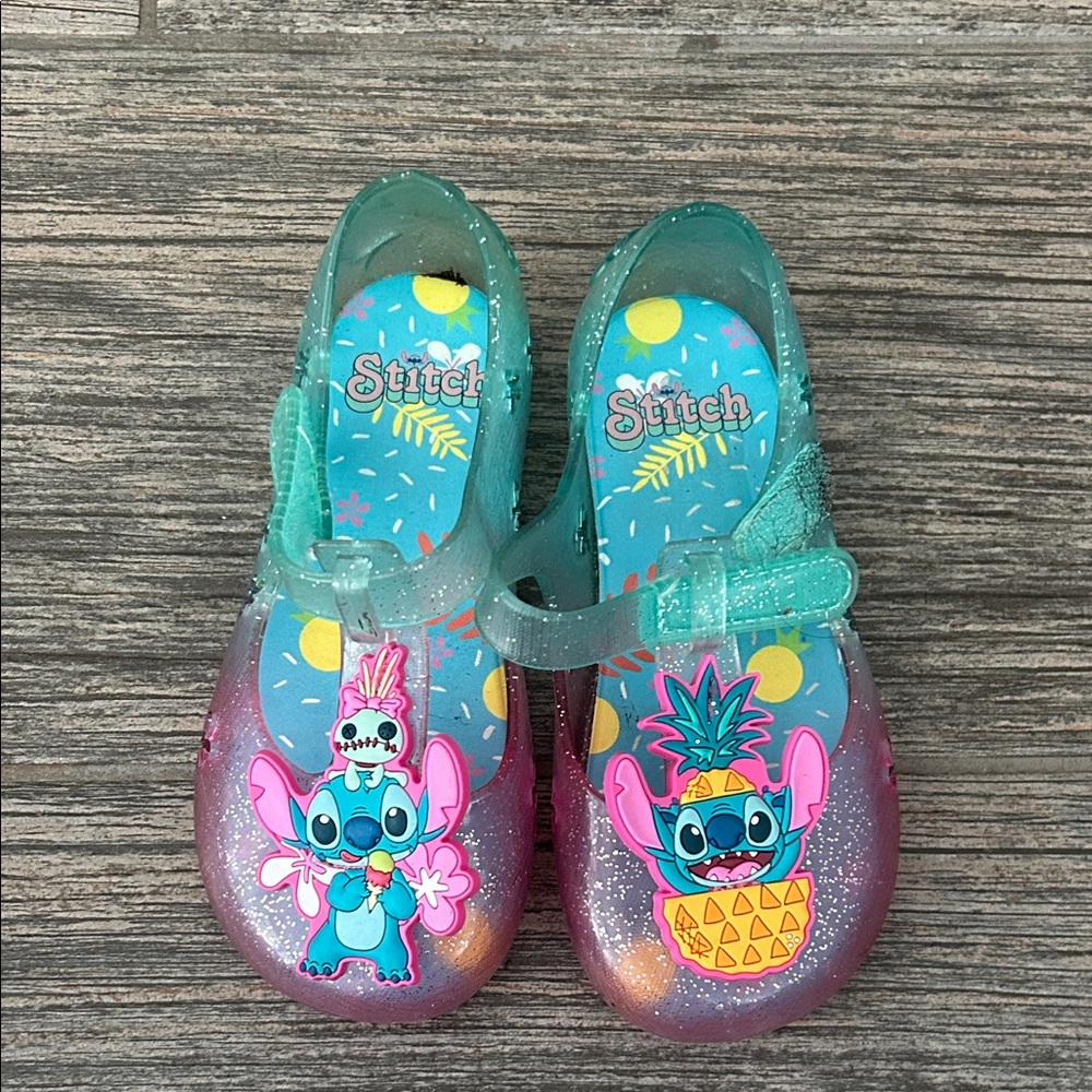 Disney Lilo & Stitch Kids Shoes - Glittery Blue and Pink